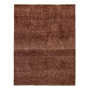 Brown Modern Wool Persian Rug - 7'5" x 9'