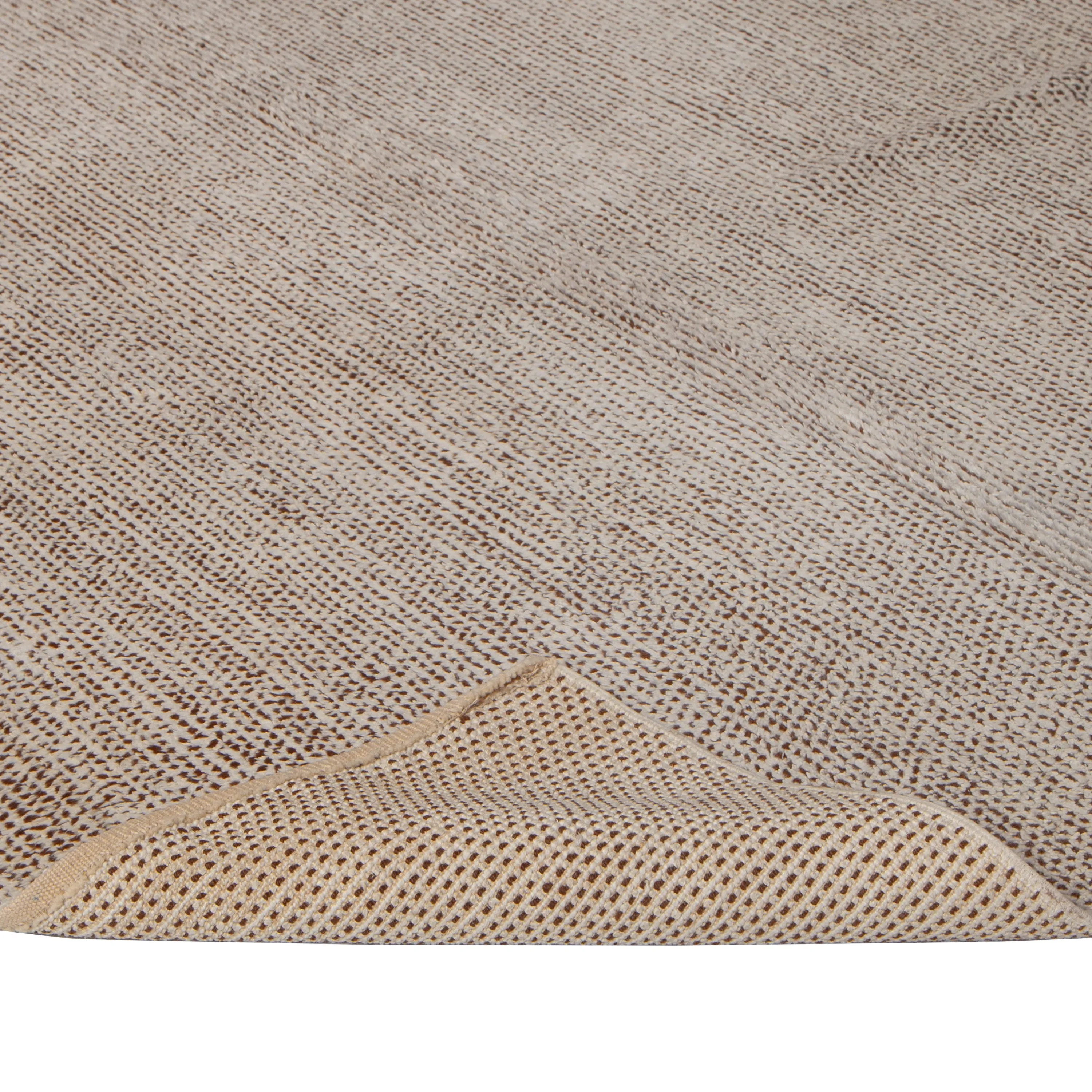 Brown Modern Wool Rug - 4'11" x 5'