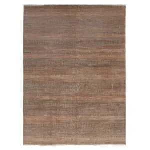 Brown Modern Wool Rug - 9' x 11'10"