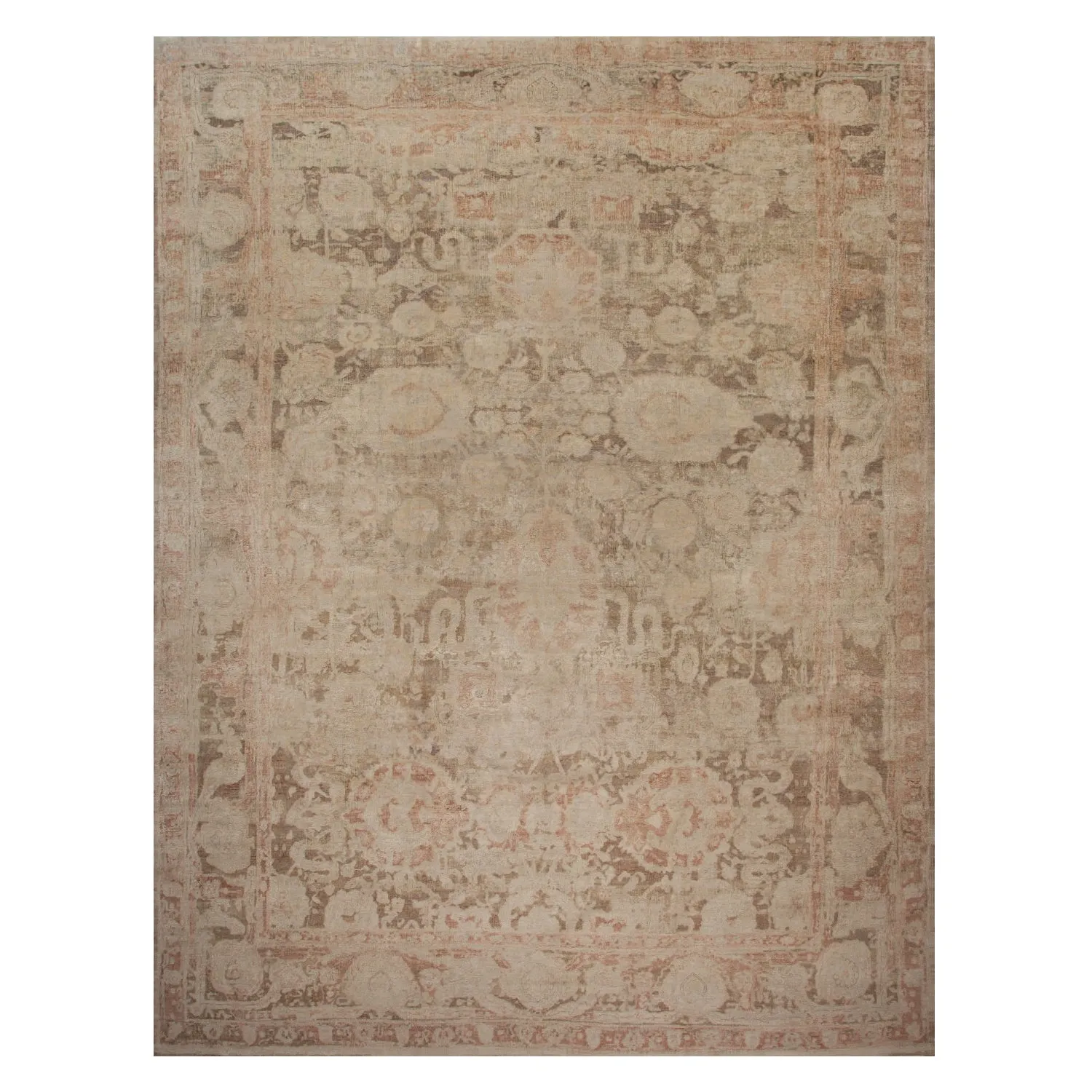Brown Transitional Silk Rug - 12' x 15'