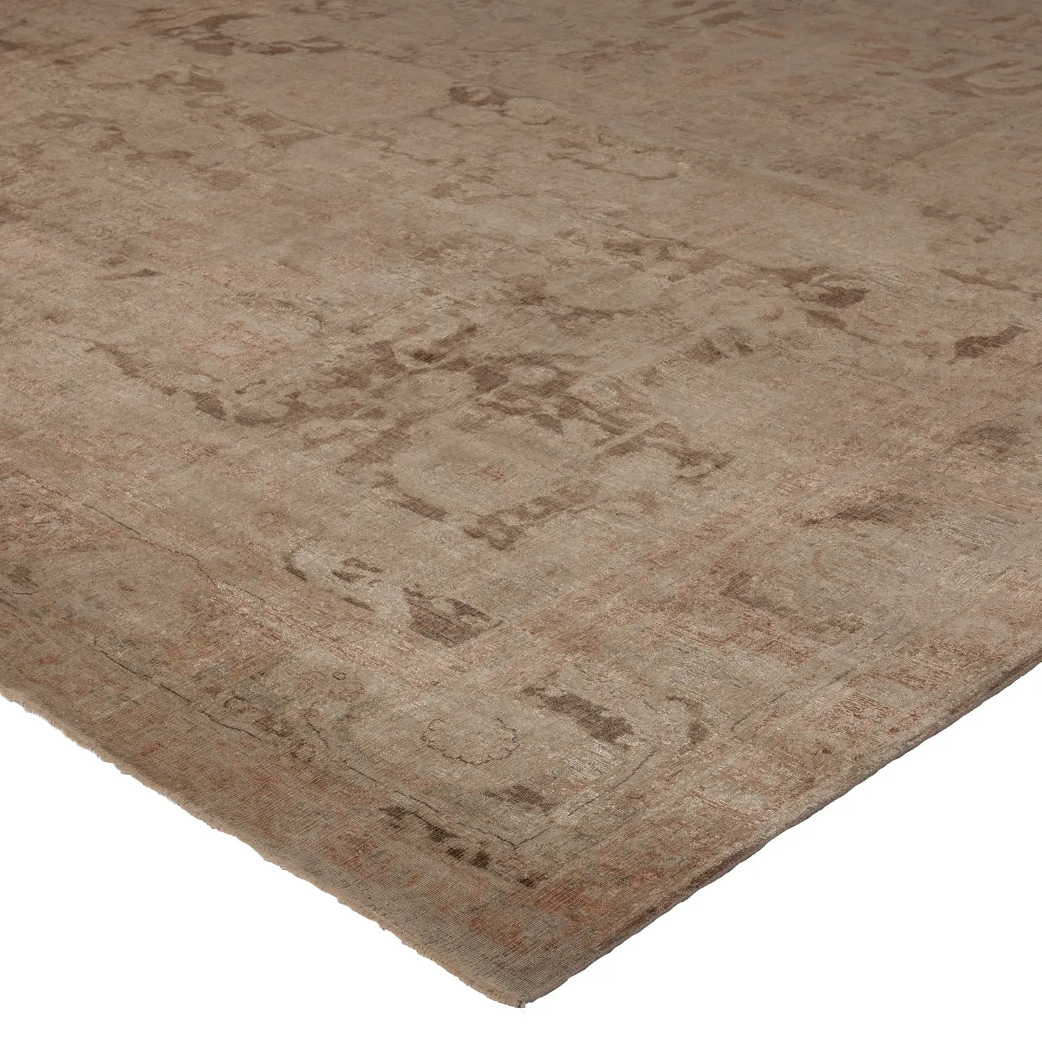 Brown Transitional Silk Rug - 12' x 15'