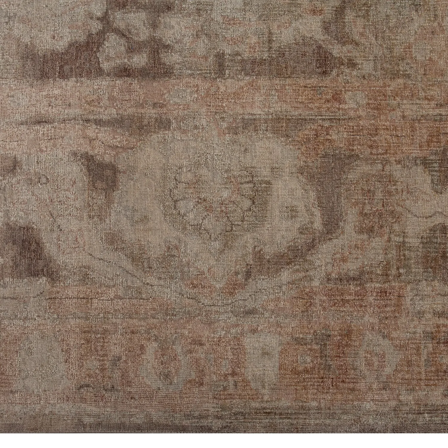 Brown Transitional Silk Rug - 12' x 15'