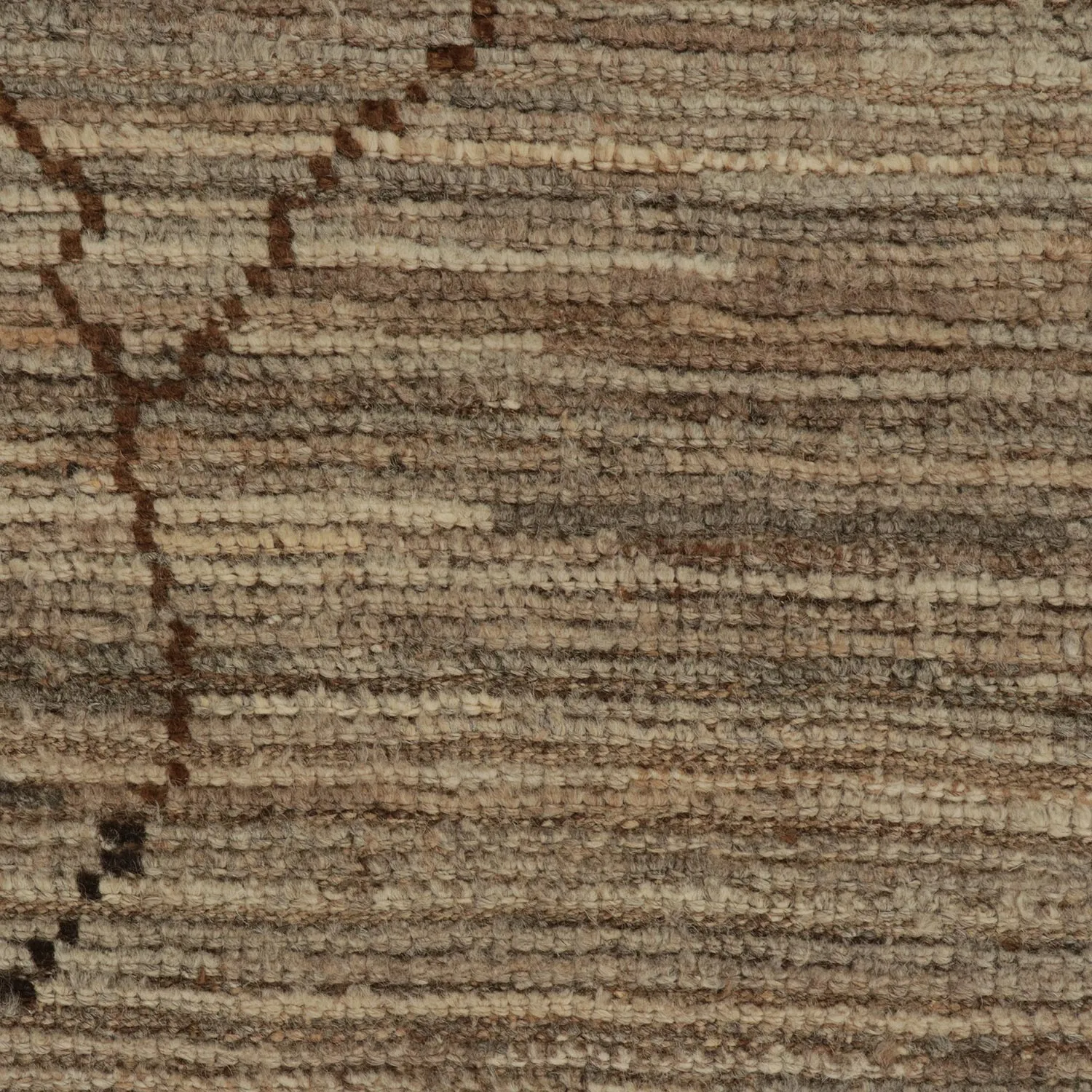 Brown Zameen Moroccan Wool Rug - 8'3" x 9'8"
