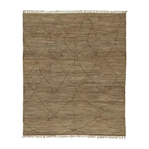Brown Zameen Moroccan Wool Rug - 8'3" x 9'8"