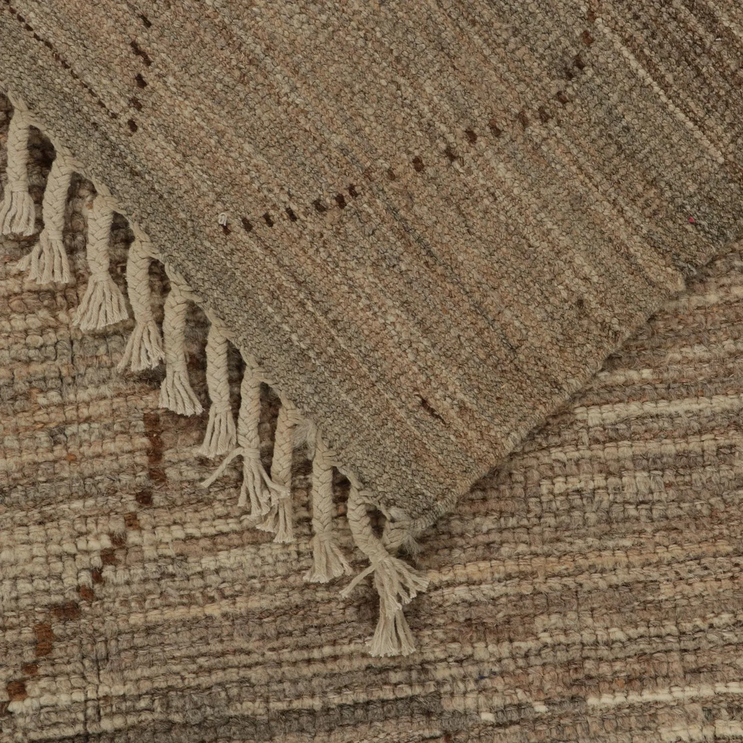 Brown Zameen Moroccan Wool Rug - 8'3" x 9'8"
