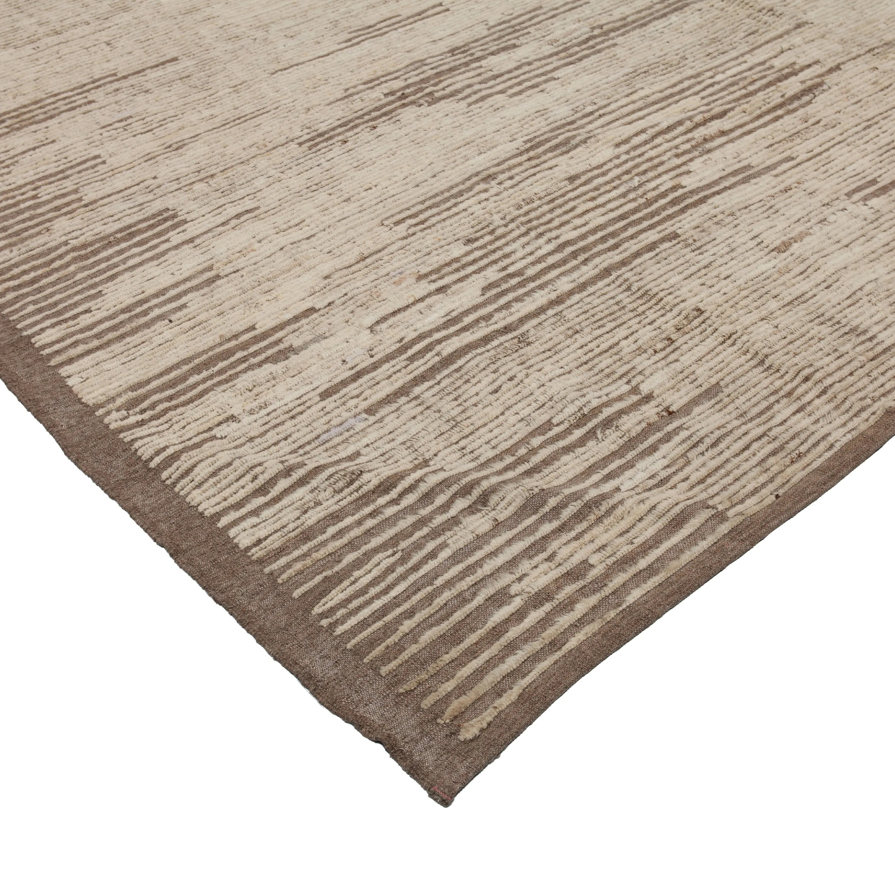 Brown Zameen Transitional Wool Rug - 12'11" x 16'
