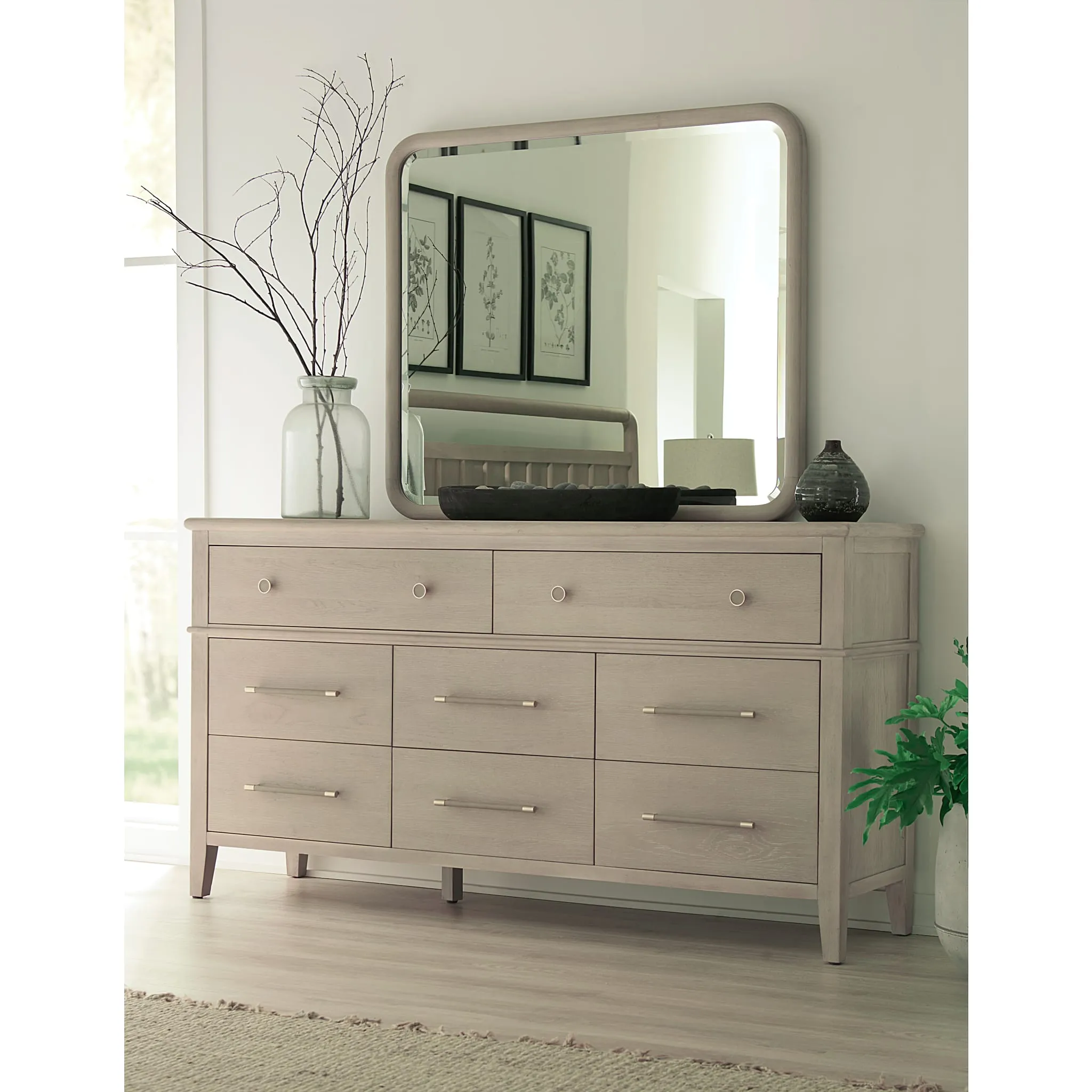 Camden Wall or Dresser Mirror in Chai Modus