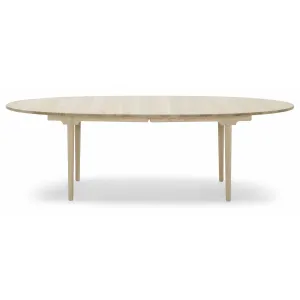 Carl Hansen Ch339 Dining Table Designed For 2 Pull Out Plates, Soaped Oak