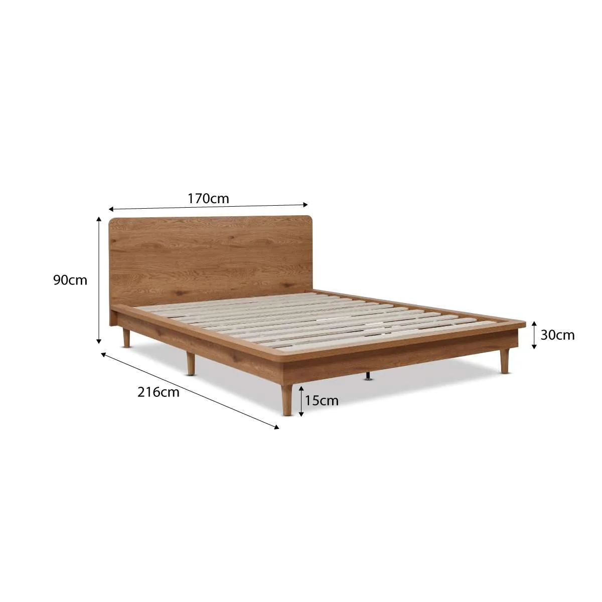 Carson Queen Bed - Natural Mocka