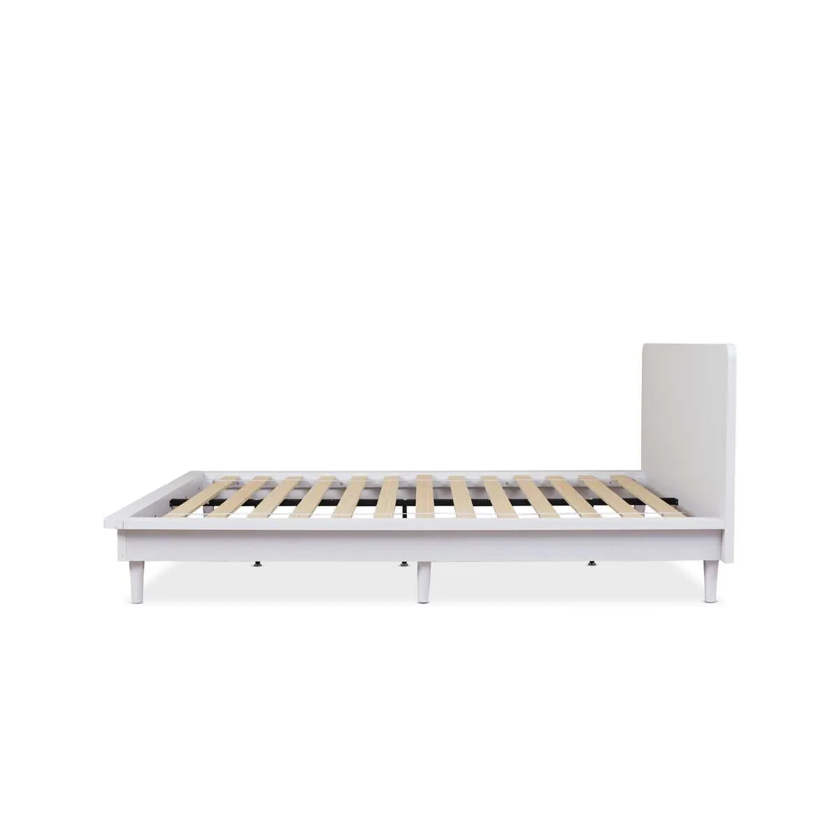 Carson Queen Bed - White Mocka