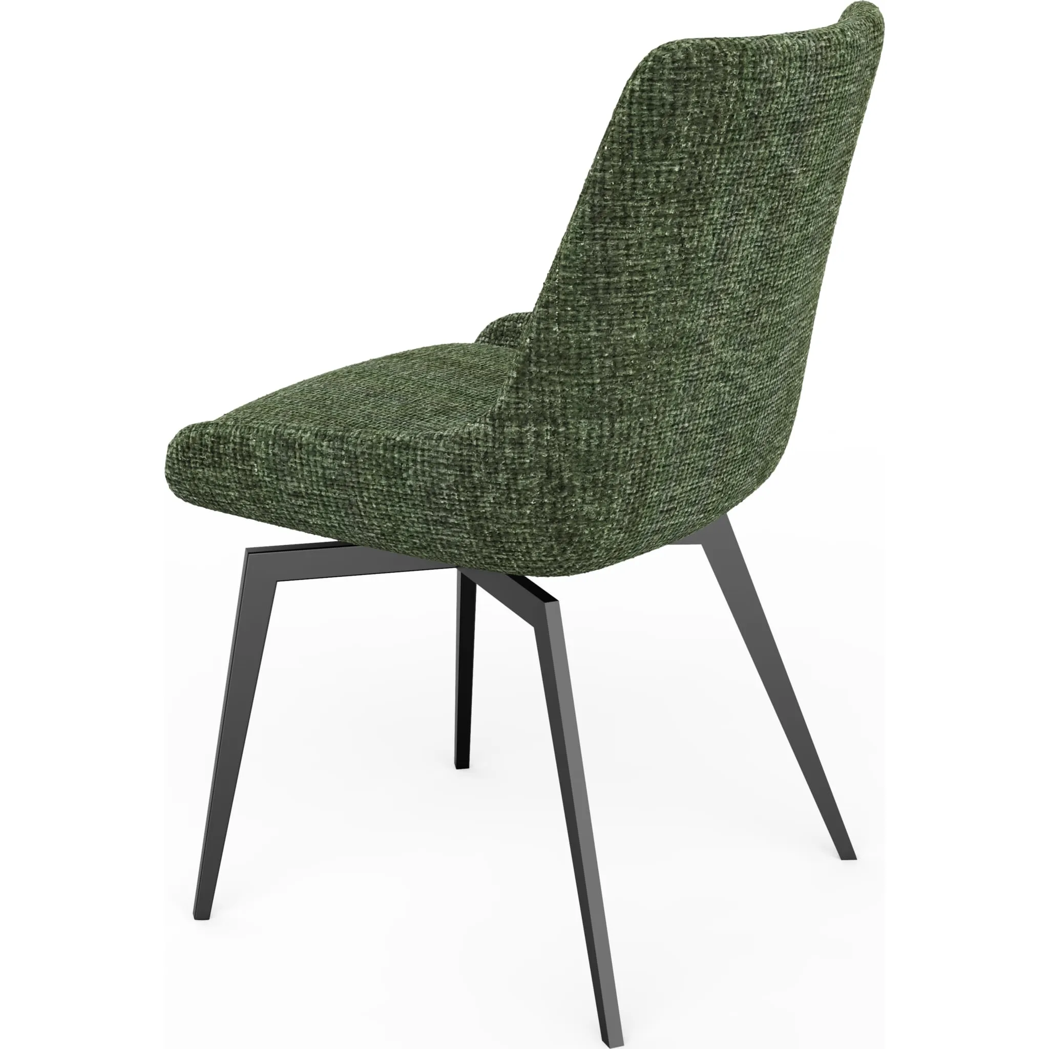 CEO 180 Degree Return Swivel Upholstered Dining Chair in Olive Modus