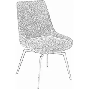 CEO 180 Degree Return Swivel Upholstered Dining Chair in Olive Modus