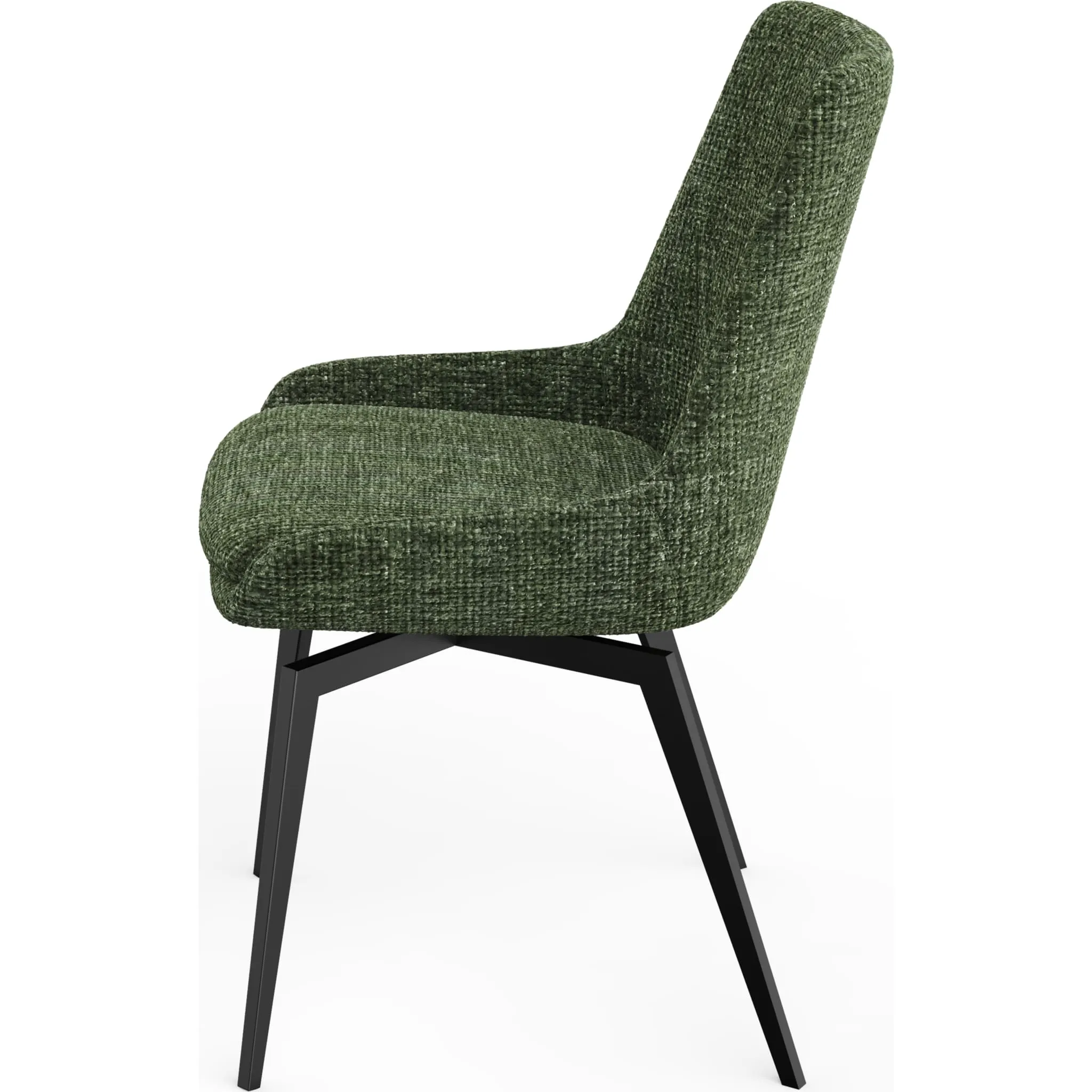 CEO 180 Degree Return Swivel Upholstered Dining Chair in Olive Modus
