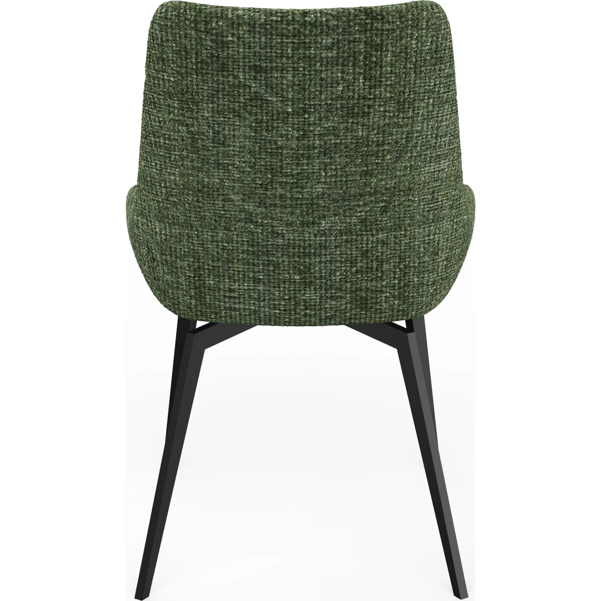 CEO 180 Degree Return Swivel Upholstered Dining Chair in Olive Modus