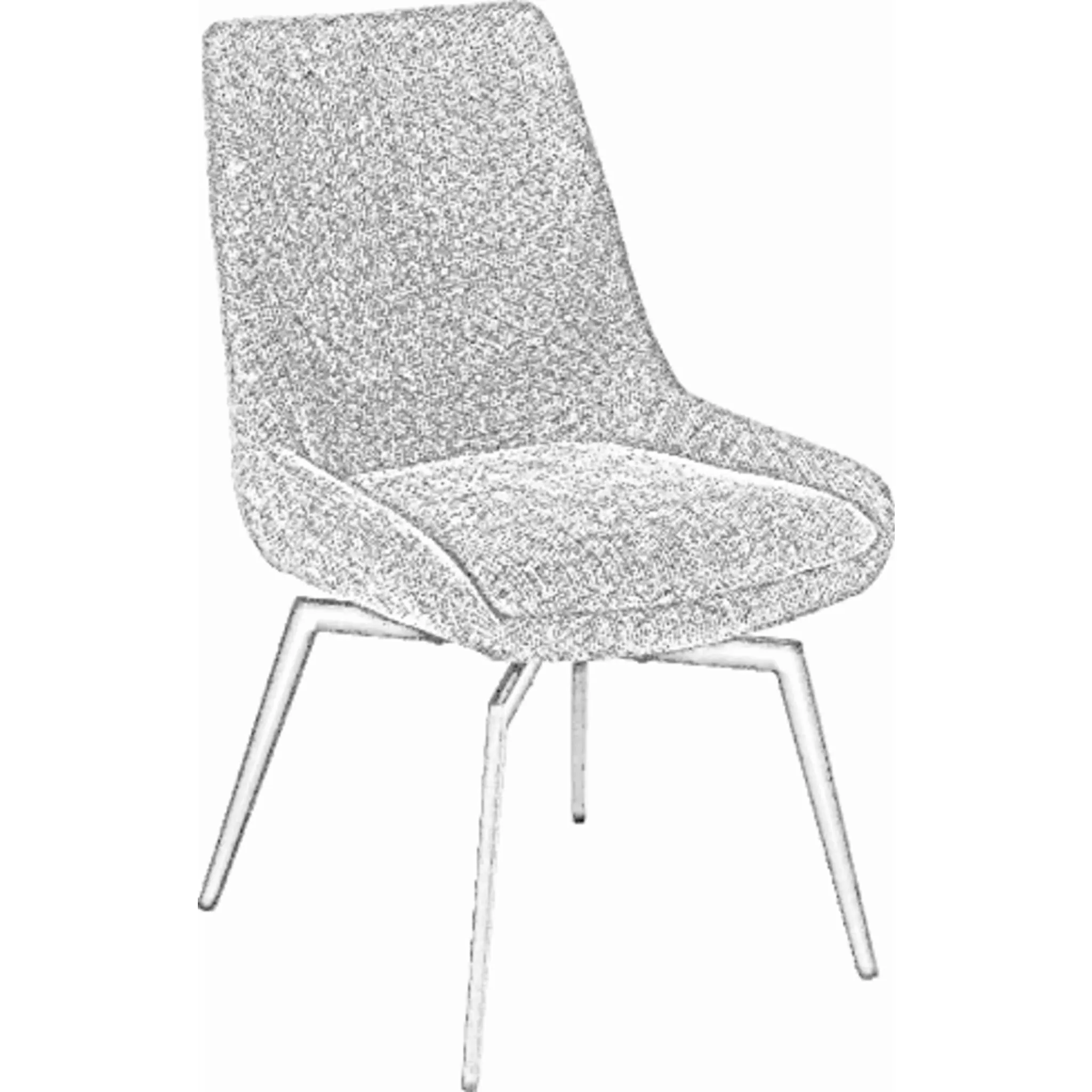 CEO 180 Degree Return Swivel Upholstered Dining Chair in Olive Modus