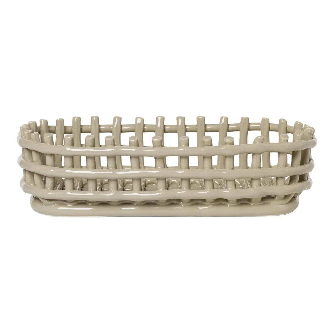 Ceramic Basket - Oval