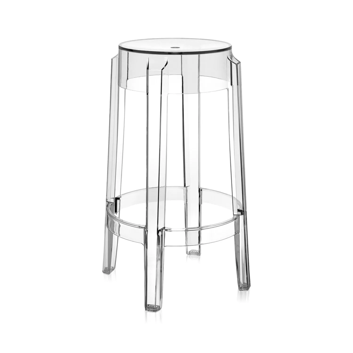 Charles Ghost Transparent Stool (Set of 2)
