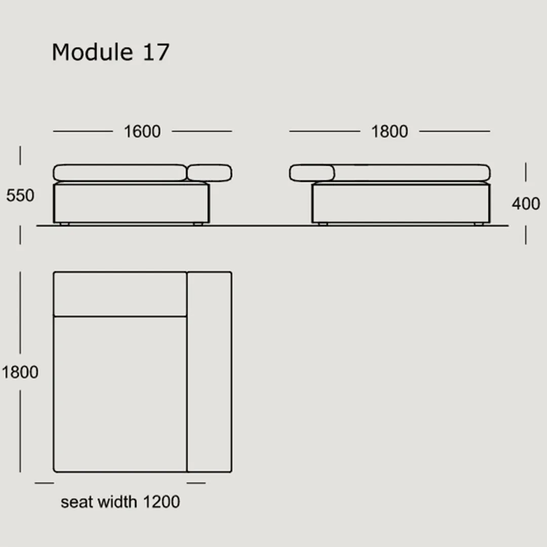 Cinder Block Modular Sofa (Modules 16 - 23)