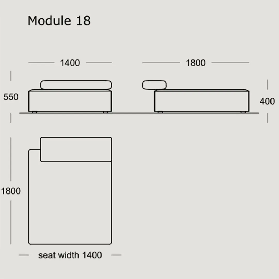 Cinder Block Modular Sofa (Modules 16 - 23)