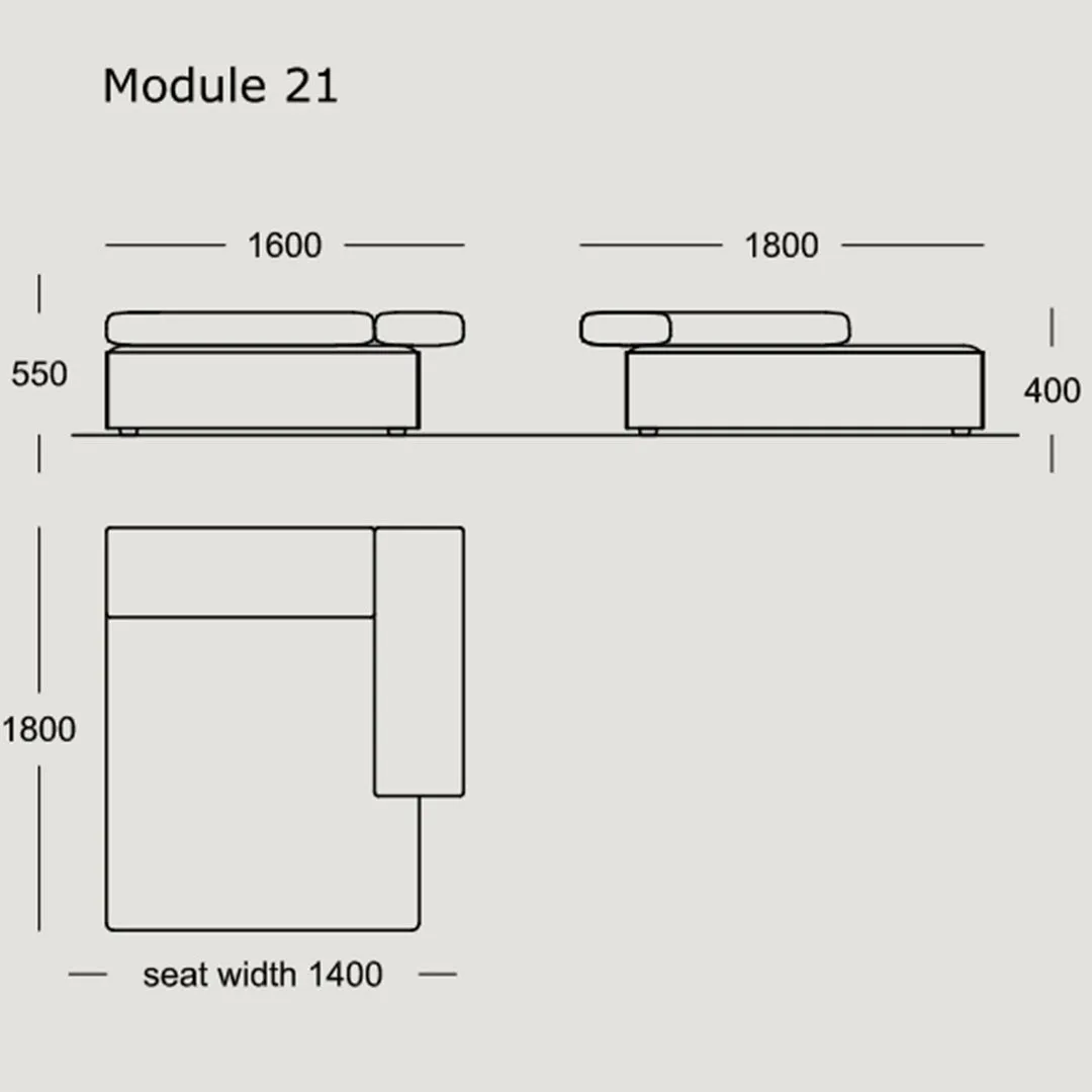 Cinder Block Modular Sofa (Modules 16 - 23)