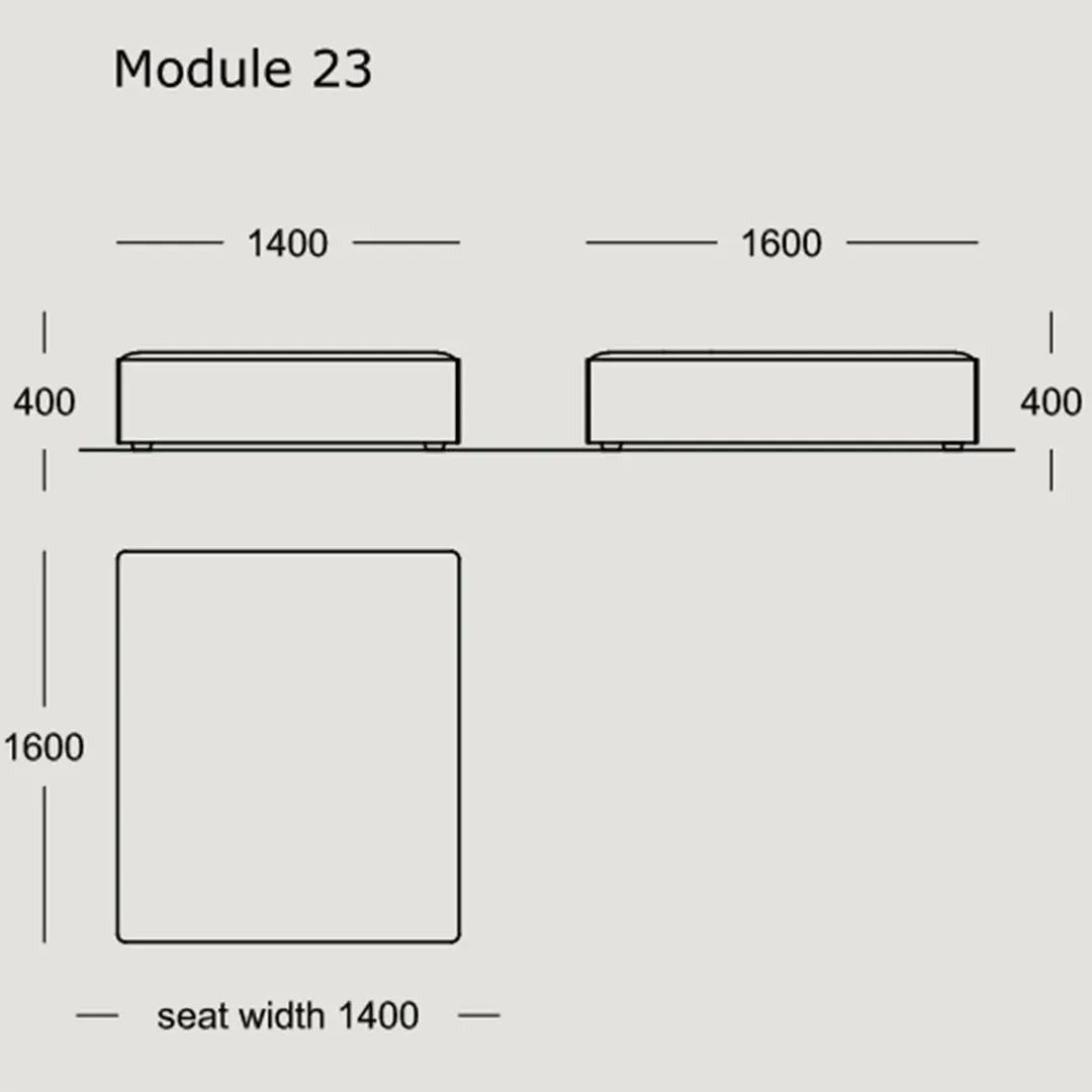 Cinder Block Modular Sofa (Modules 16 - 23)