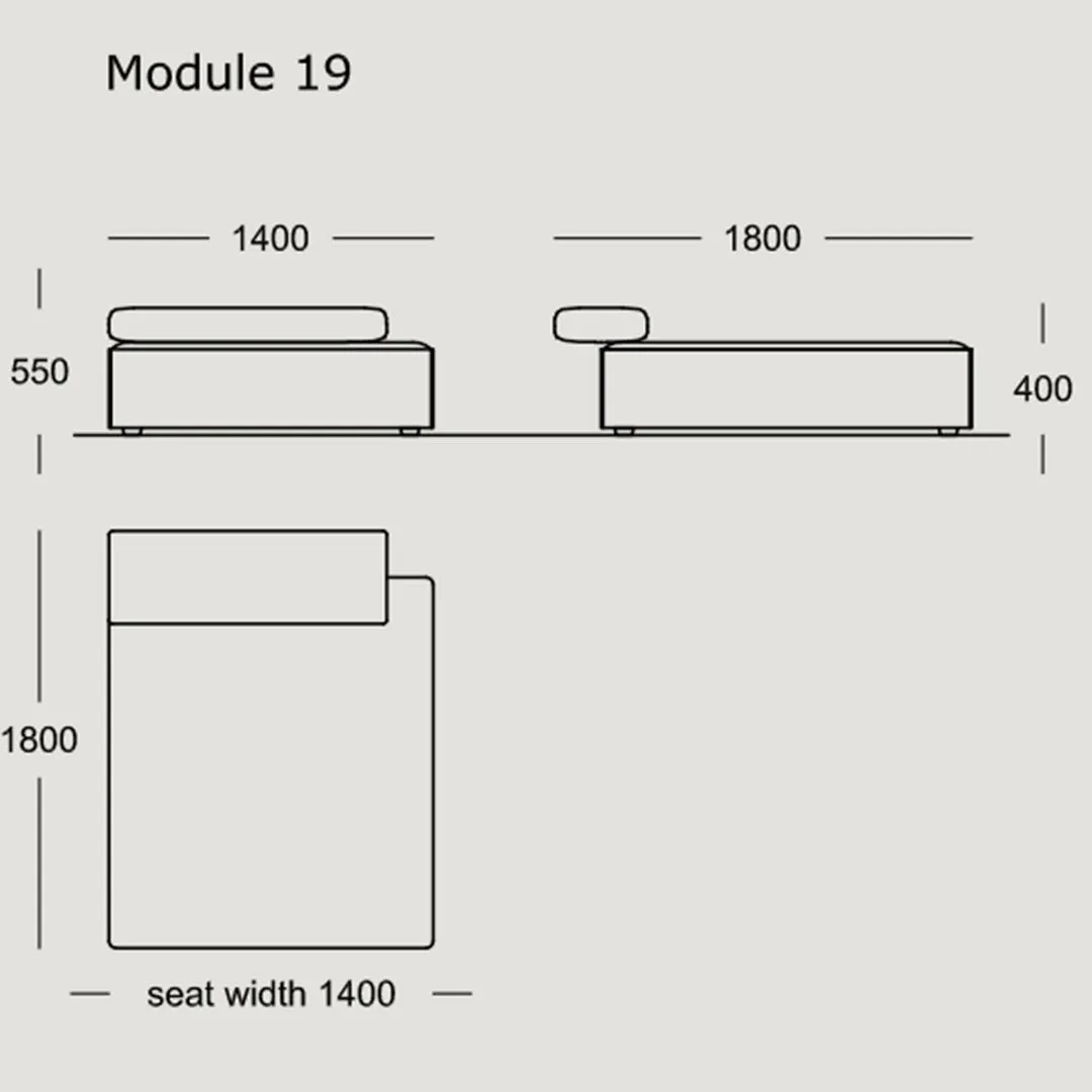 Cinder Block Modular Sofa (Modules 16 - 23)
