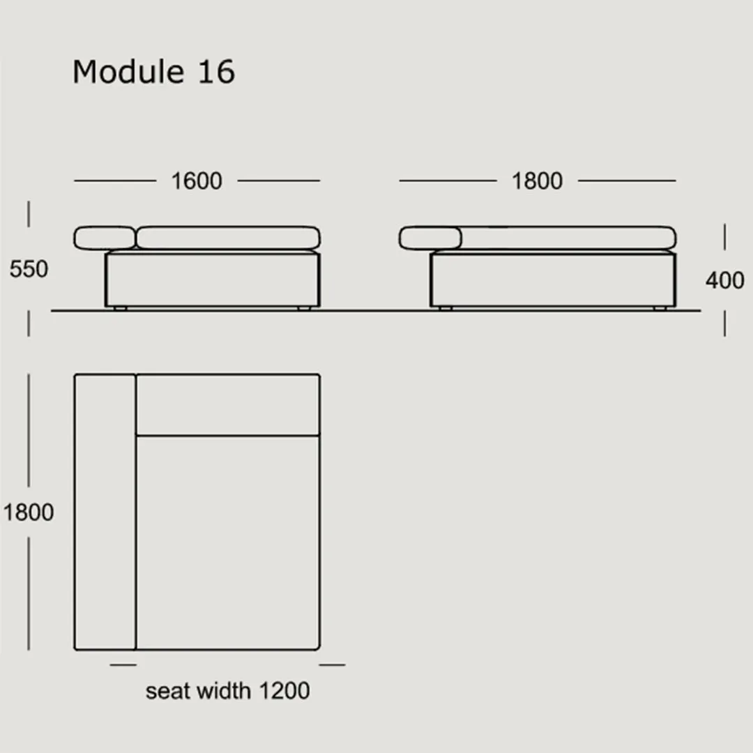 Cinder Block Modular Sofa (Modules 16 - 23)