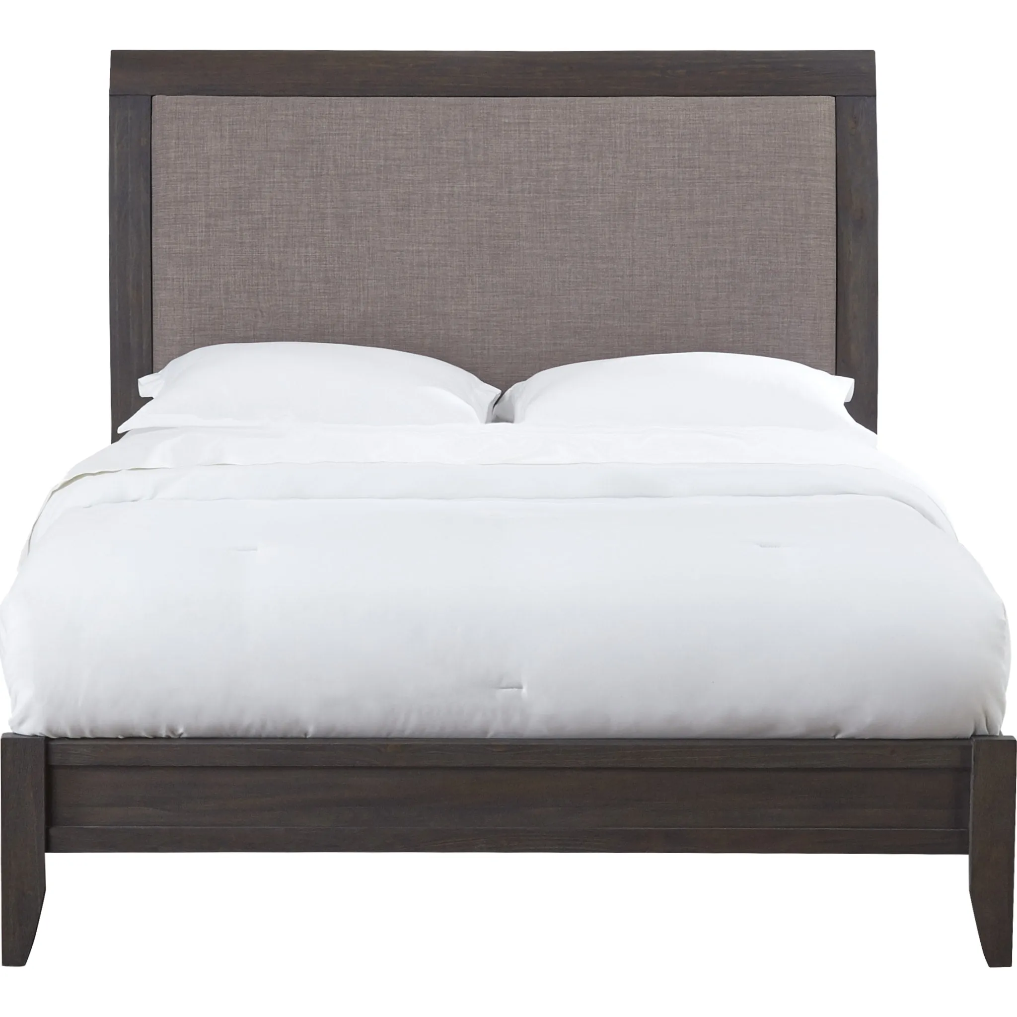 City II Upholstered Sleigh Bed in Basalt Gray Modus