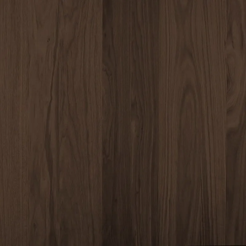 Connection Glass Top Walnut Dining Table
