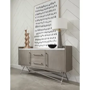Coral Marble Top Rectangular Sideboard in Antique Grey Modus