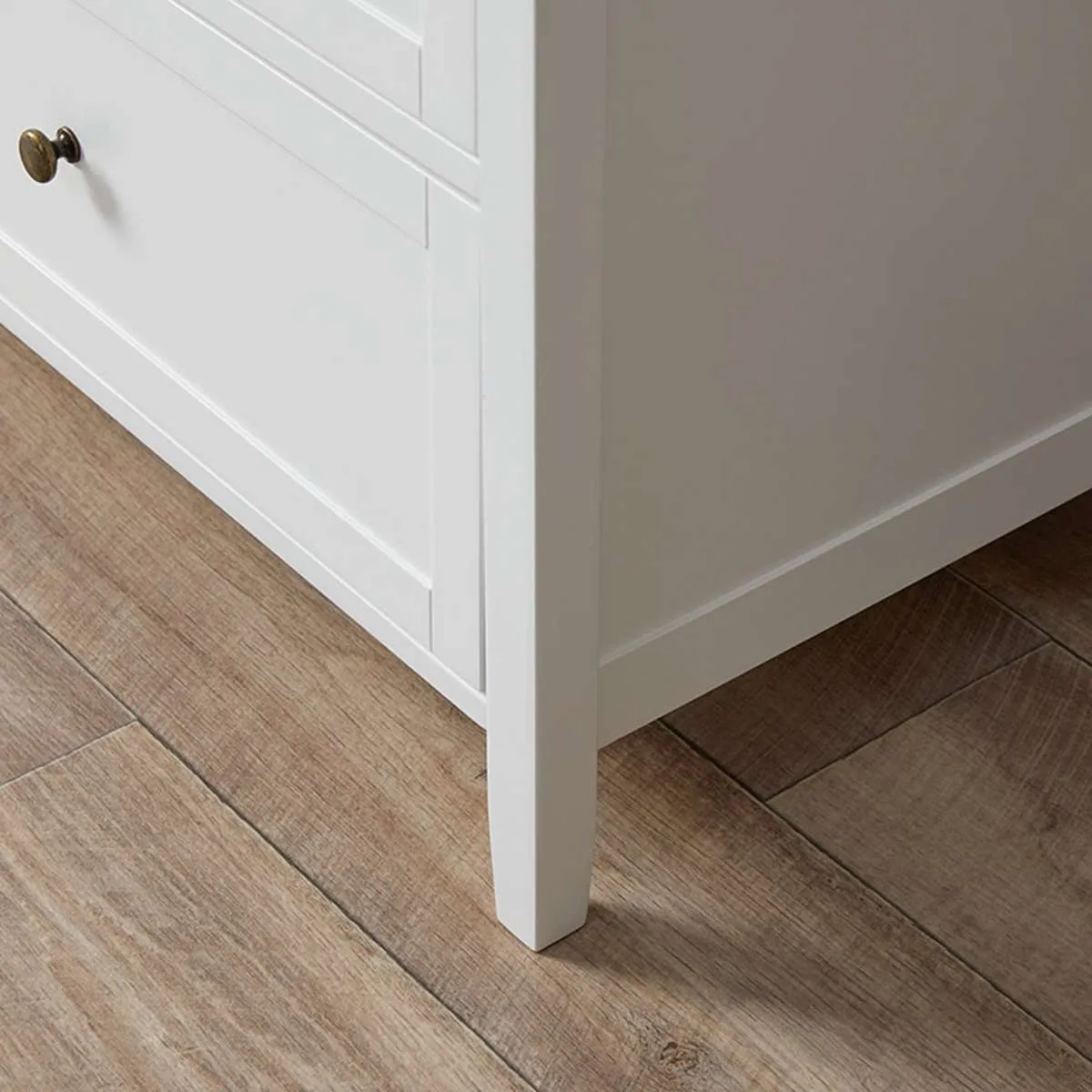 Cove Six Drawer - White Mocka