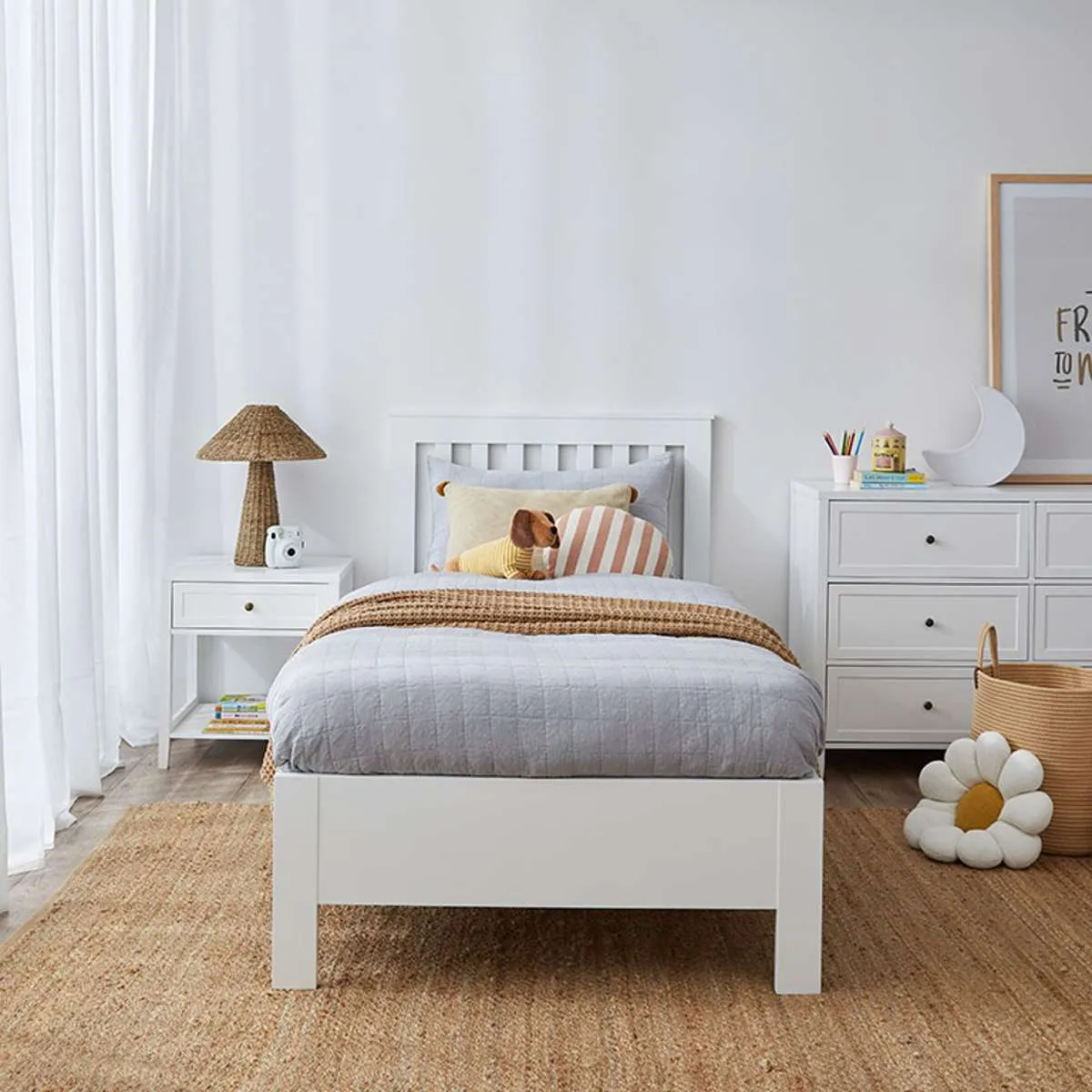 Cove Six Drawer - White Mocka