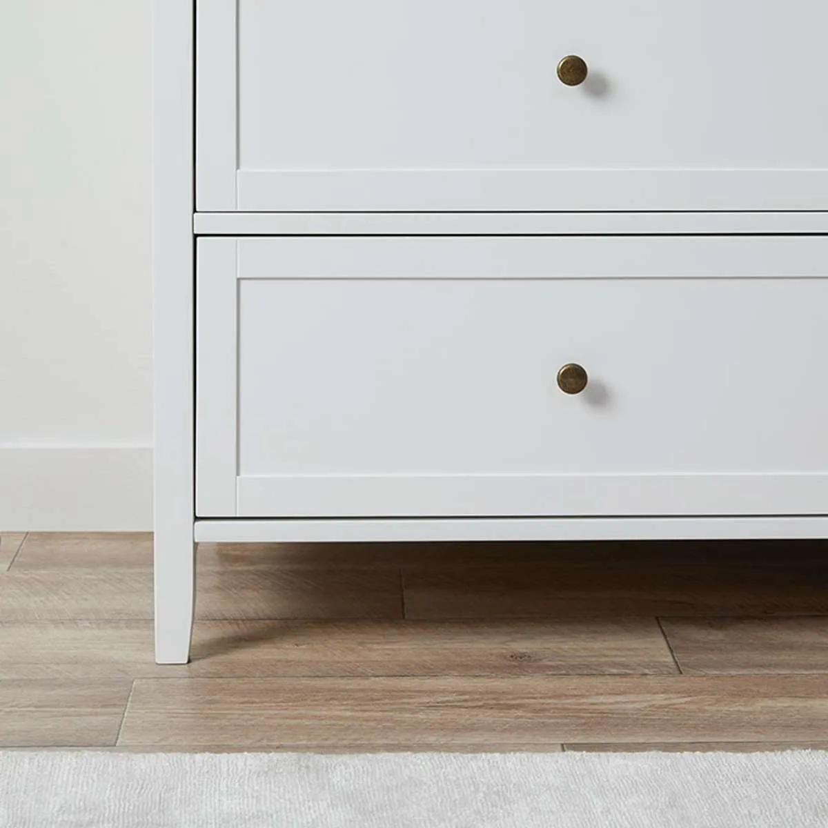 Cove Six Drawer - White Mocka