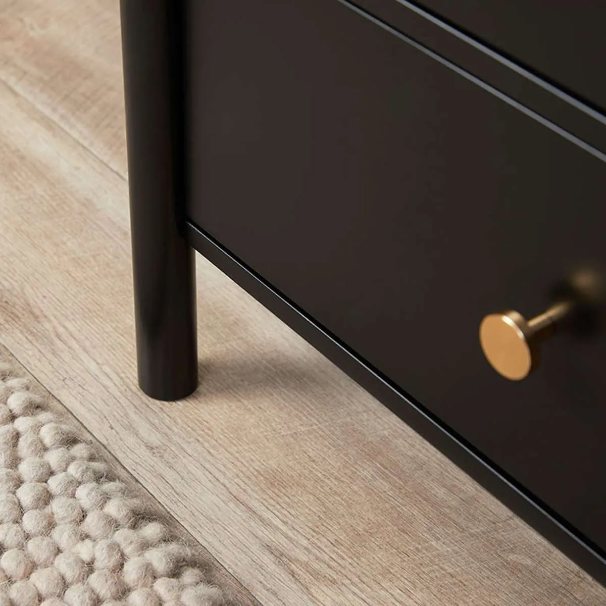 Delaney Six Drawer - Black Mocka