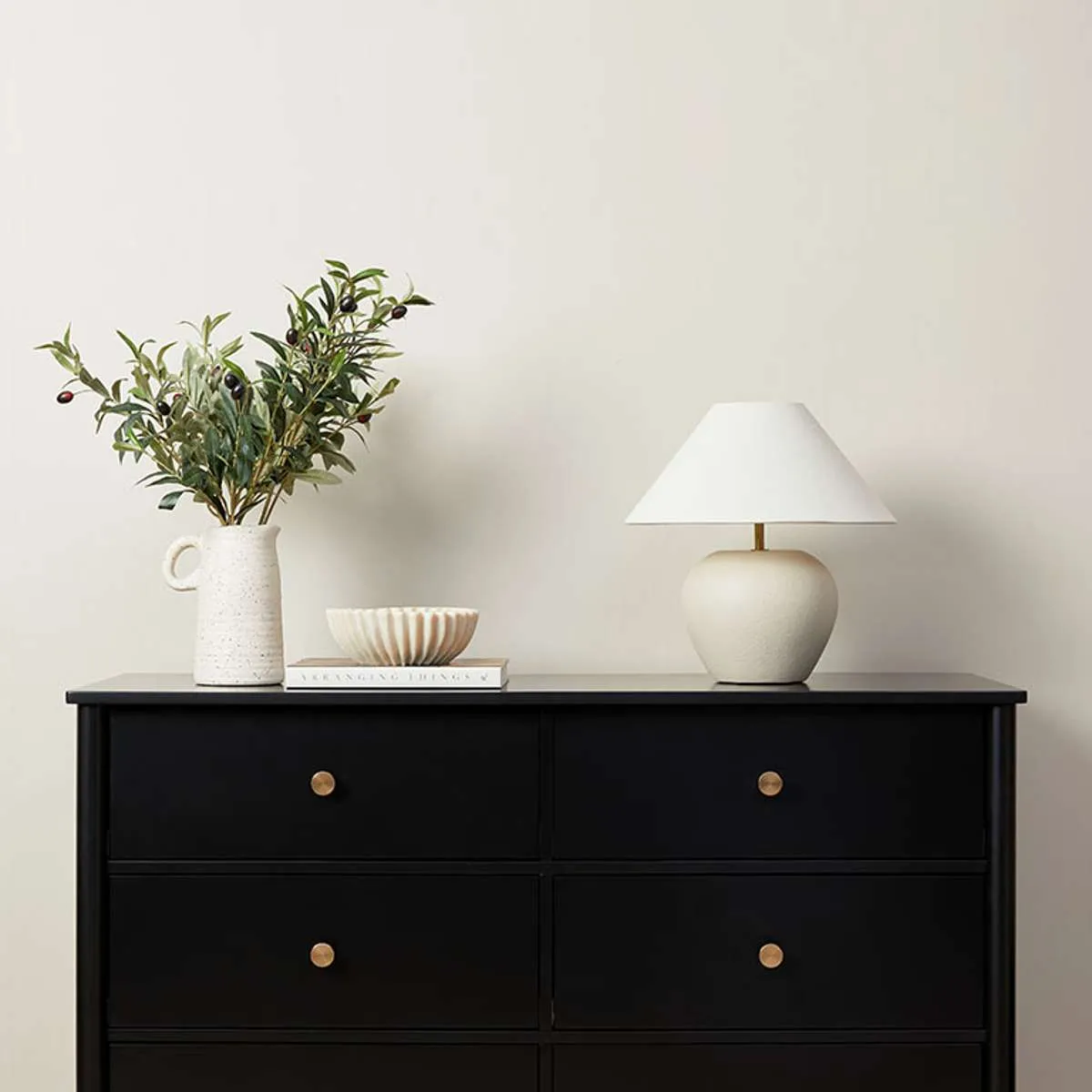 Delaney Six Drawer - Black Mocka