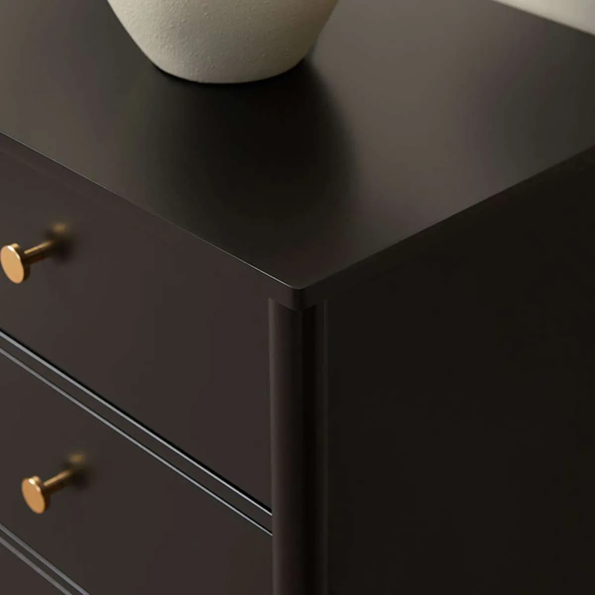 Delaney Six Drawer - Black Mocka