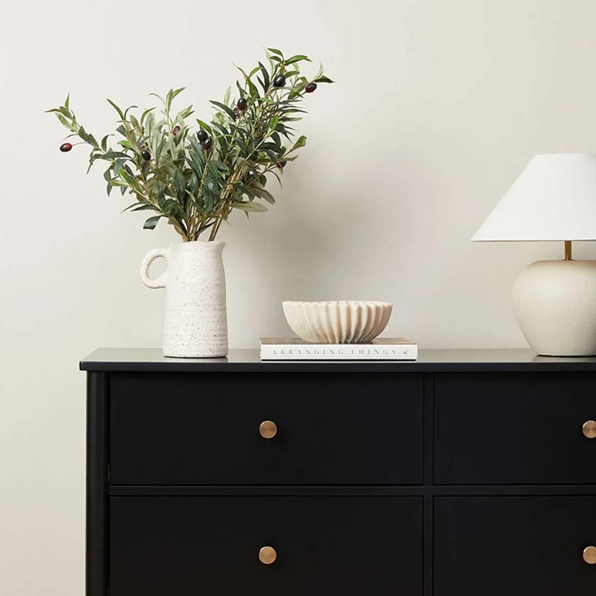 Delaney Six Drawer - Black Mocka