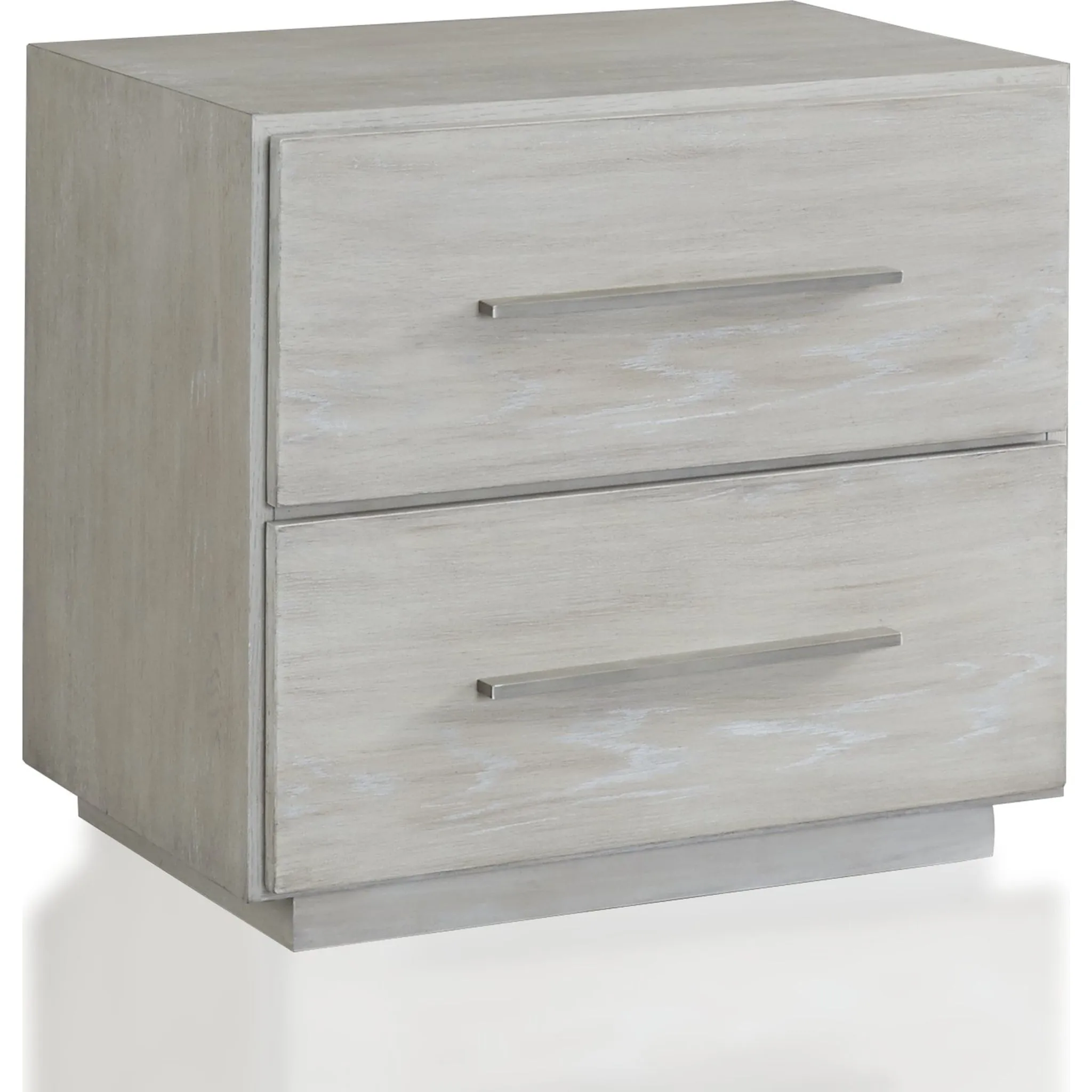 Destination Two Drawer Nightstand in Cotton Grey Modus