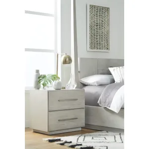 Destination Two Drawer Nightstand in Cotton Grey Modus