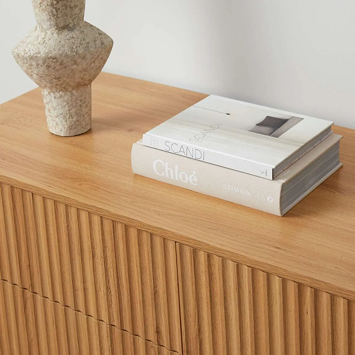Deven Ball Feet Six Drawer - Natural Mocka