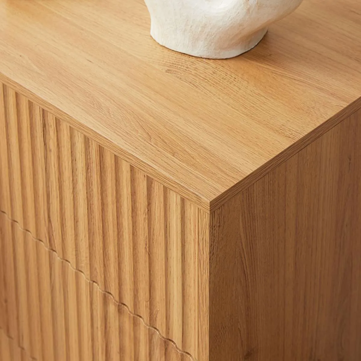 Deven Ball Feet Six Drawer - Natural Mocka