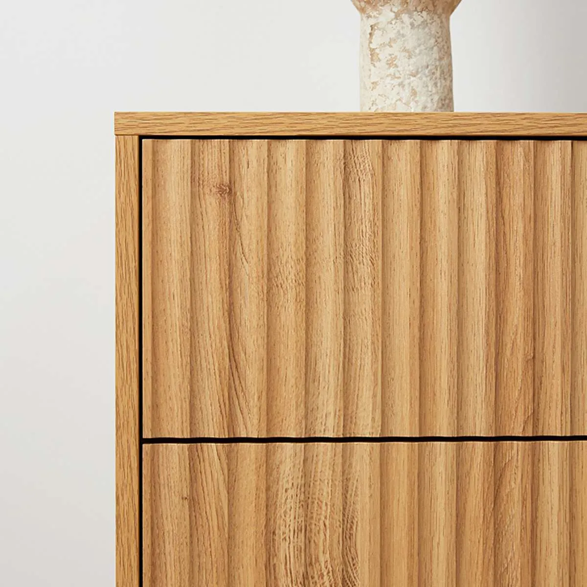 Deven Ball Feet Six Drawer - Natural Mocka