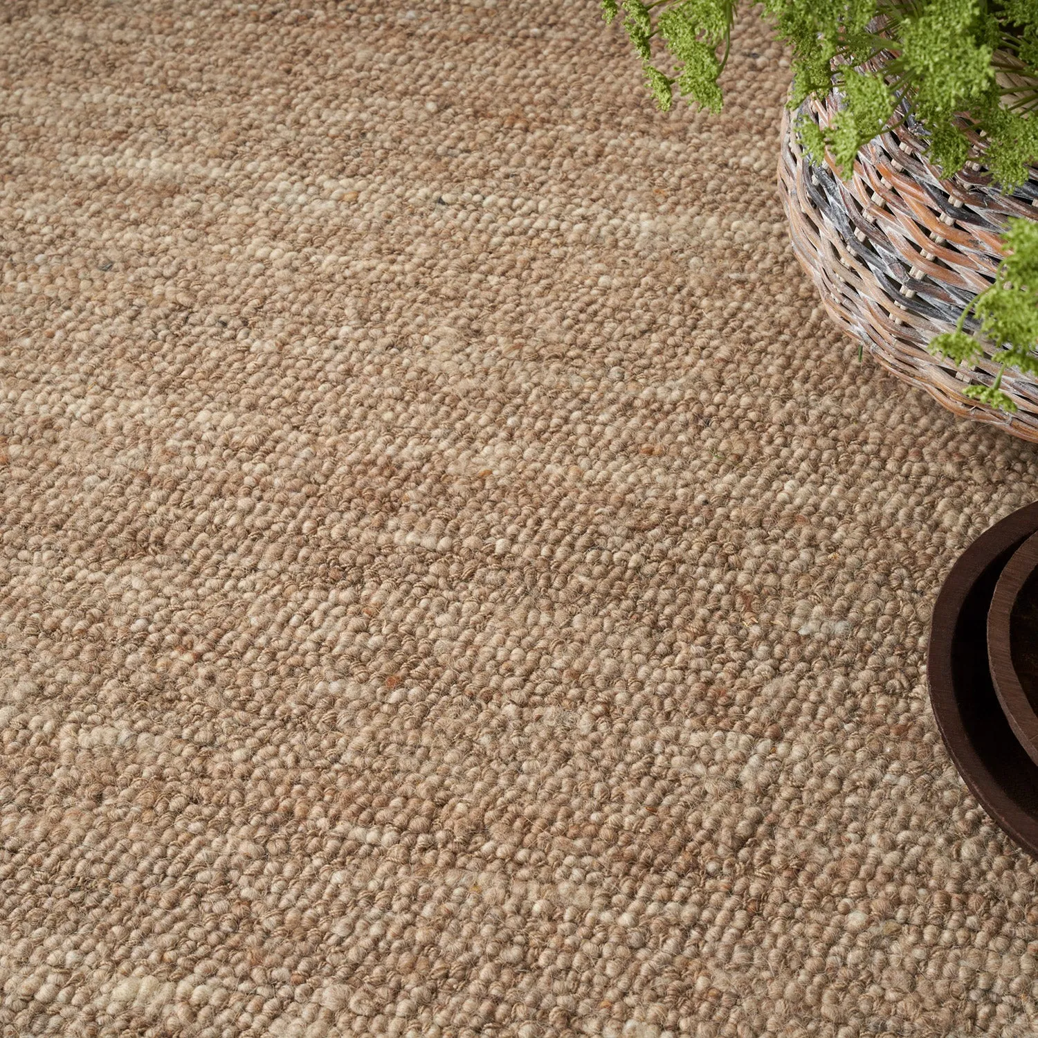 Distressed Essentials Solid Rug - Beige