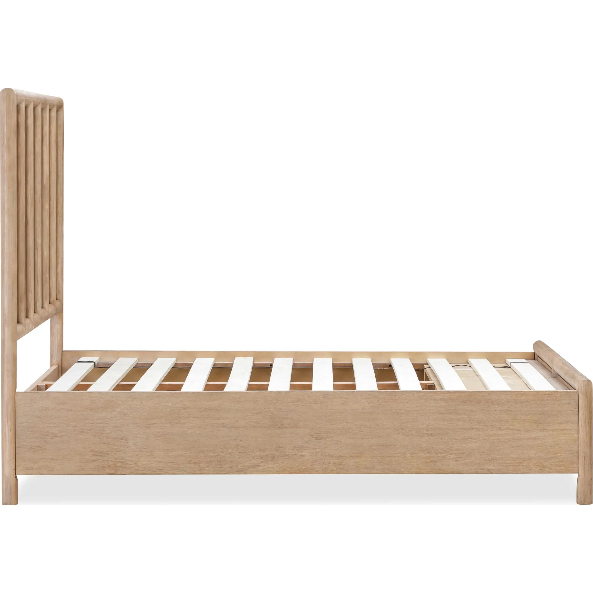 Dorsey Wooden Two Drawer Storage Bed in Granola Modus