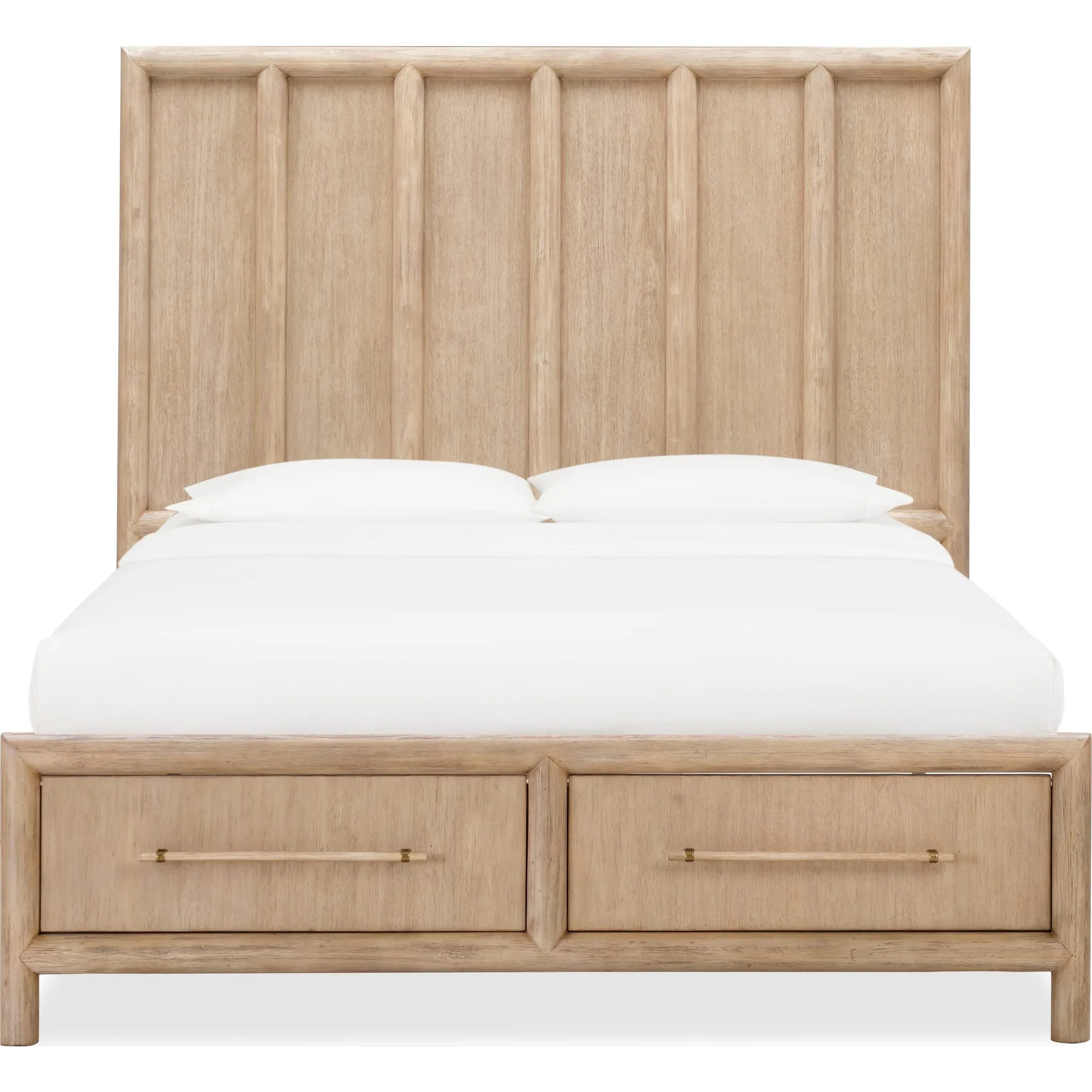 Dorsey Wooden Two Drawer Storage Bed in Granola Modus