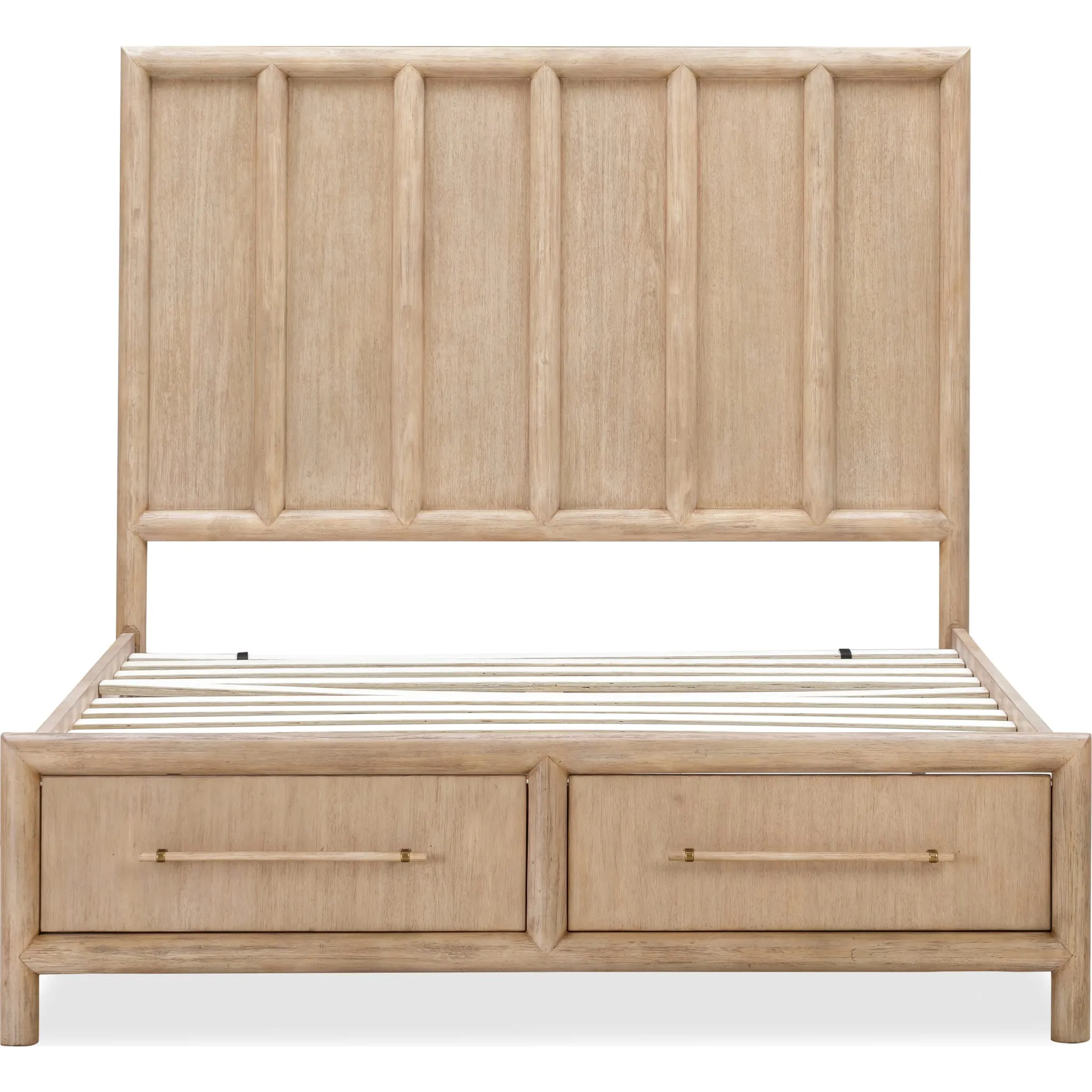 Dorsey Wooden Two Drawer Storage Bed in Granola Modus