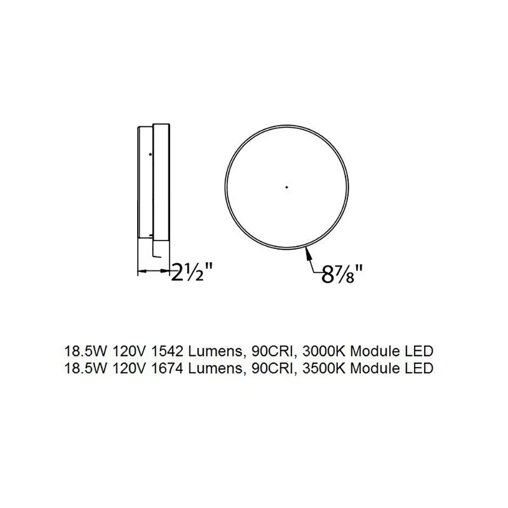 Dot LED Round Flush Mount