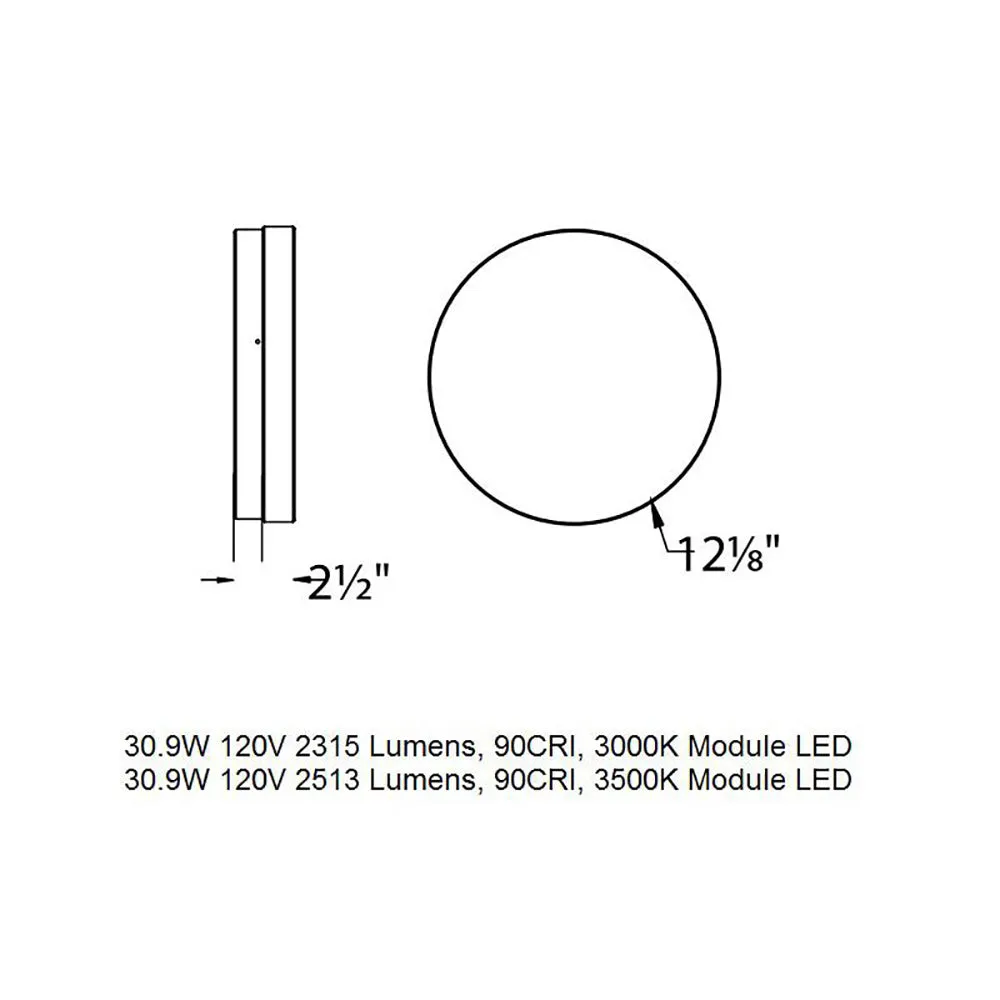 Dot LED Round Flush Mount