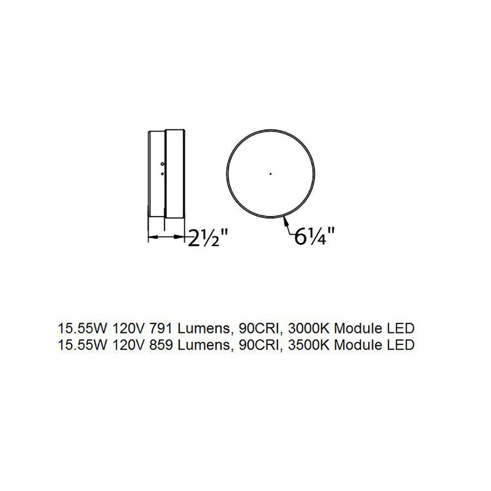 Dot LED Round Flush Mount