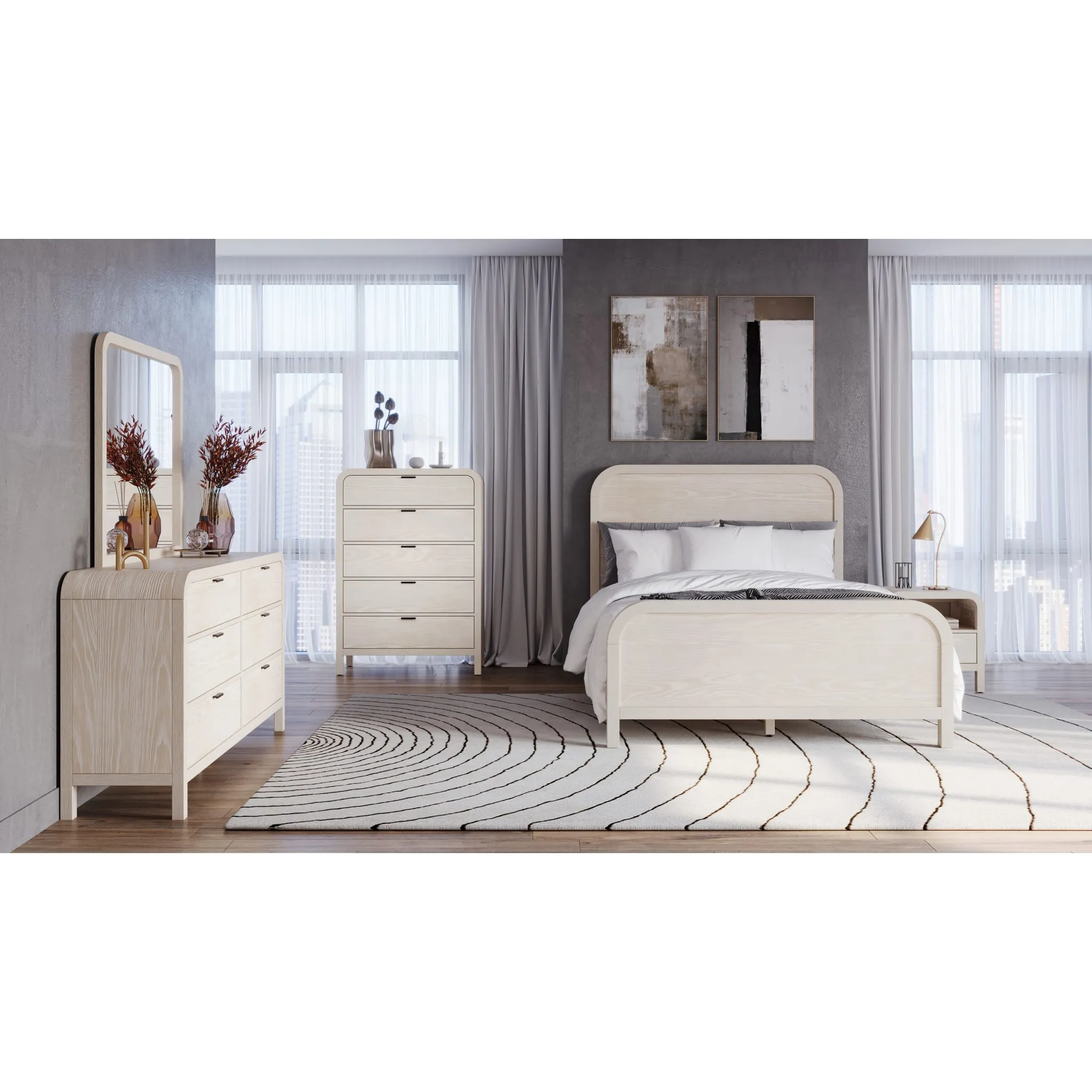 Drake Wood Platform Bed in Sugar Modus